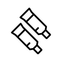 Artist Paint Tubes Line Icon — Acrylic, Watercolor & Art Supplies