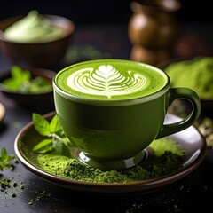 Latte au matcha