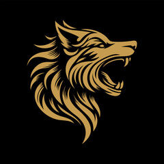 Golden Wolf Logo Design