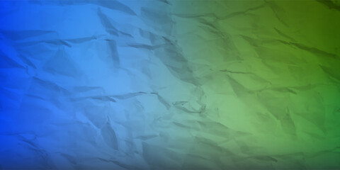 Obraz premium Abstract Blue and Green Gradient Crumpled Paper Texture Background for Design Projects