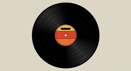Vintage Vinyl Record with Retro Label, Music Nostalgia.