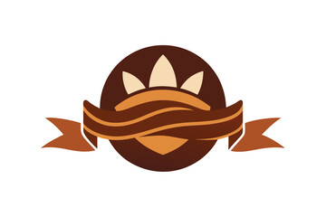 Decorative chocolate piece with byzantine ribbon design