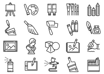 美術・画材アイコン01　Art & Art Supplies icons
