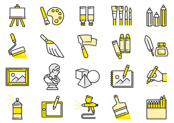 美術・画材アイコン03　Art & Art Supplies icons