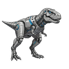 Futuristic Mecha T-Rex with Glowing Armor © Aryasakti