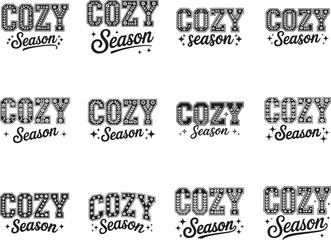 Fototapeta premium Cozy Season SVG, Autumn Floral Fall SVG