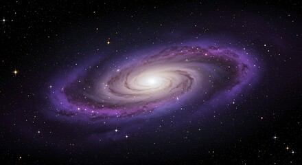 Vibrant Spiral Galaxy in Deep Space - Cosmic Celestial Beauty.