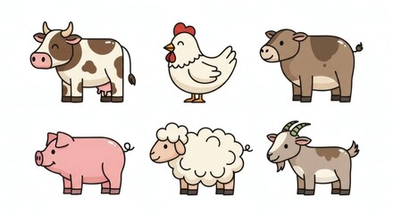 Farm animals collection