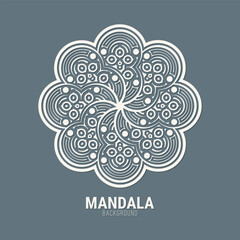 Mandala flat background design template