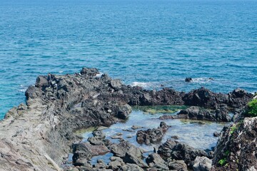 sea and rocks in JEJU Korea