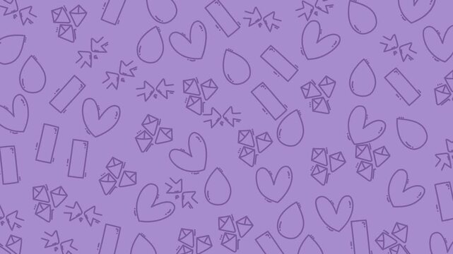 An abstract animated background with a seamless, repeating pattern, featuring various dynamic elements like soft gradients, geometric shapes, and flowing lines that create a mesmerizing.