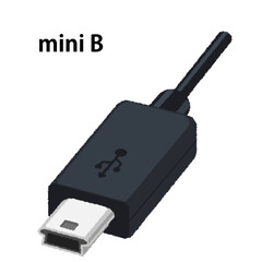 USBケーブル（mini B）のイラスト