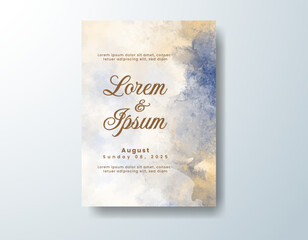 Watercolor wedding invitation card