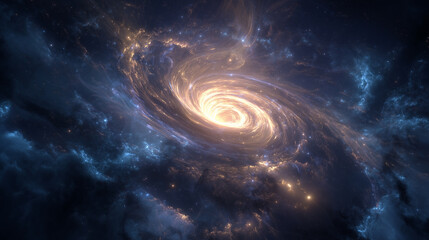 Obraz premium Epic cosmic galaxy rounding 