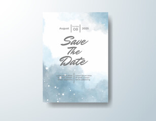 Watercolor wedding invitation card