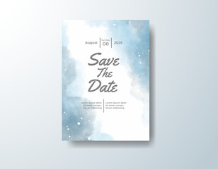 Watercolor wedding invitation card