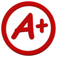 3D Grade A Plus Icon