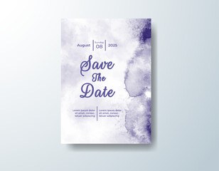 Watercolor wedding invitation card