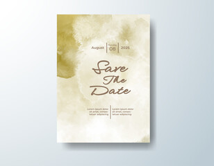 Watercolor wedding invitation card