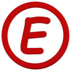 3D Grade E Icon