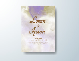 Watercolor wedding invitation card