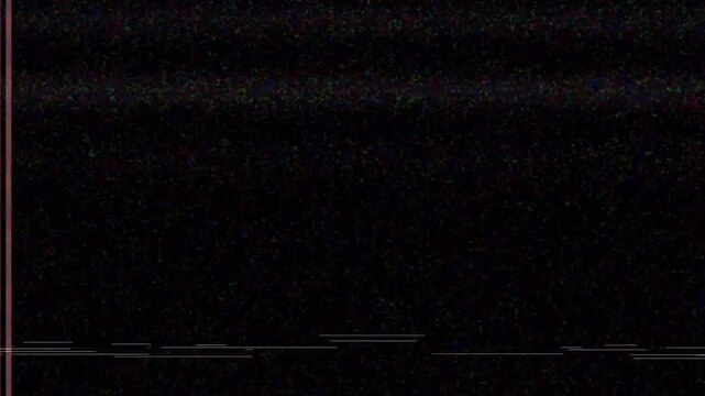 Vintage switch on, turn off Glitch noise static television VFX. Noise texture 4k