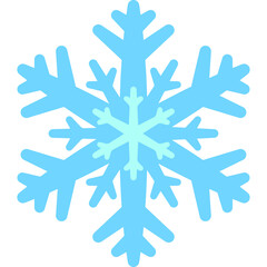 Large Light Blue Snowflake With A Smaller Lighter Blue Snowflake Center On A Transparent Background