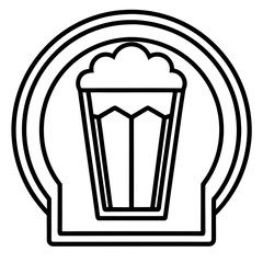 Beer lover arcade symbol on white background