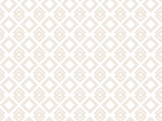 Soft beige diamond lattice pattern on white, ideal for modern wallpaper, textiles, stationery, packaging, web backgrounds, gift wrap, branding and interior decor details.