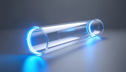 Translucent Cylinder with Blue Internal Illumination