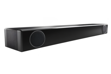 Premium soundbar audio system speaker home theater entertainment electronic device sound system isolated on transparent background