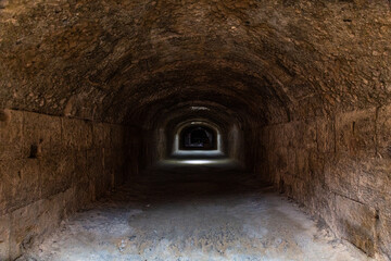 Details from the catacombs of Roman Amphitheatre El Djem, Tunisia