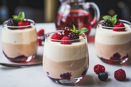 Light and airy dessert made with whipped cream 