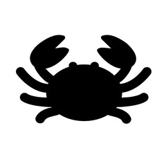 シンプルなカニのイラスト　シルエット,かわいい,ポップ,イラスト,生き物,素材,海,