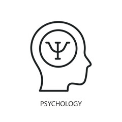 Psychology thin line vector icons.