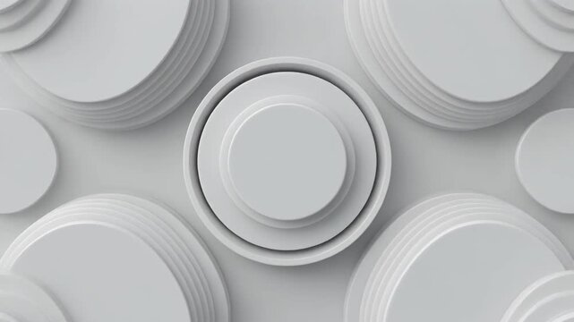 render white geometric background for trendy concept. symmetrical movement