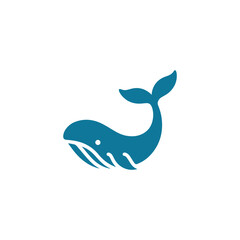 Minimalist Whale Logo