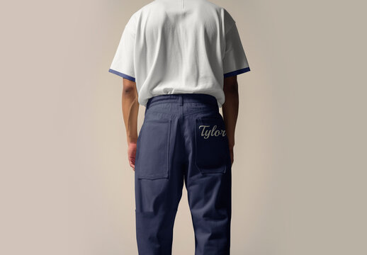 Casual Fashion With Stylish Pants Mockup PSD