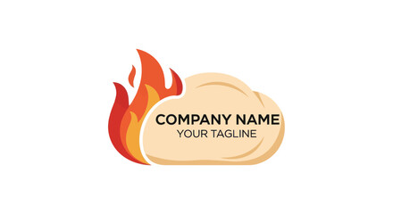 Fiery Cloud Logo with Company Name and Tagline.