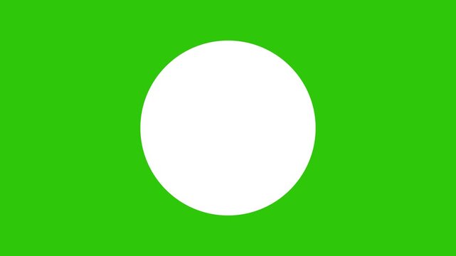 white Round Abstract, Round Oblong Shape, 4k video animated Simple Rounded Oblong, green screen