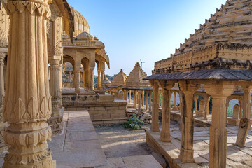 Royal cenotaphs at Badabagh near Jaisalmer India. These were constructed by the Kings of Jaisalmer...