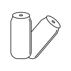 Soda can icon vector in thin line. Soda can icon Black and White Vector Graphic. logo illustration. Vector.