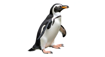 Obraz premium Cute Penguin Standing – Black and White Bird for Wildlife, Education or Winter Design