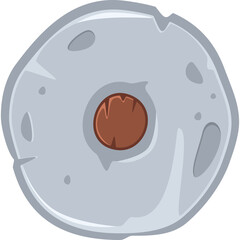  Cartoon Water Gun Toy With Wooden Grip and Blue Accent For Children Outdoor Play on Transparent Background Simple Toy Gun Design