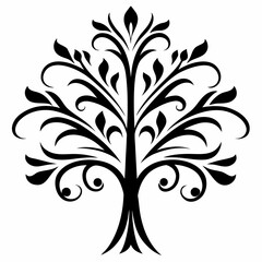 Obraz premium Cauliflower tree on white background.02