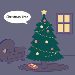 christmas tree with gifts