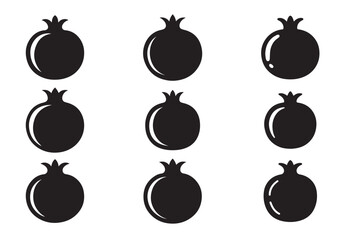Pomegranate icon, Pomegranate vector
