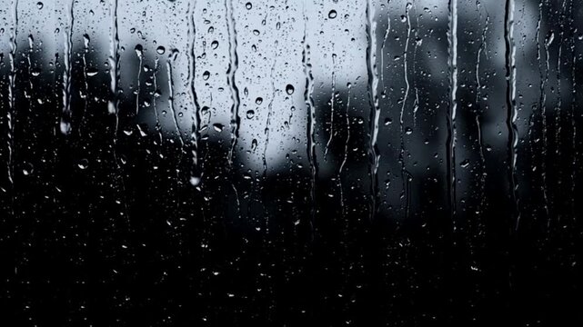 rain drops on window - Powered by Adobe