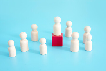 Obraz premium CEO Business team building , Human Resource Management and Job Hiring Recruitment concept