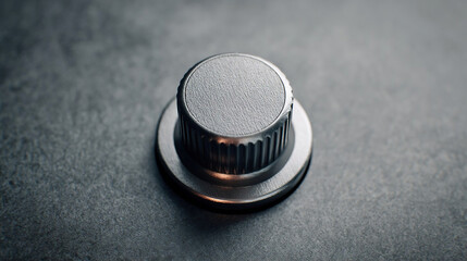 Button knob on maximum highest position. Concept of high level of something